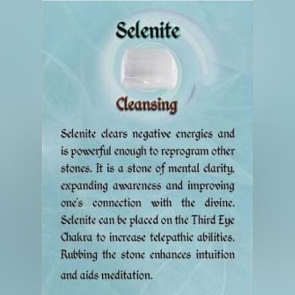 Genuine Selenite handmade on silver necklace. Unisex Handmadw - Picture 3 of 3